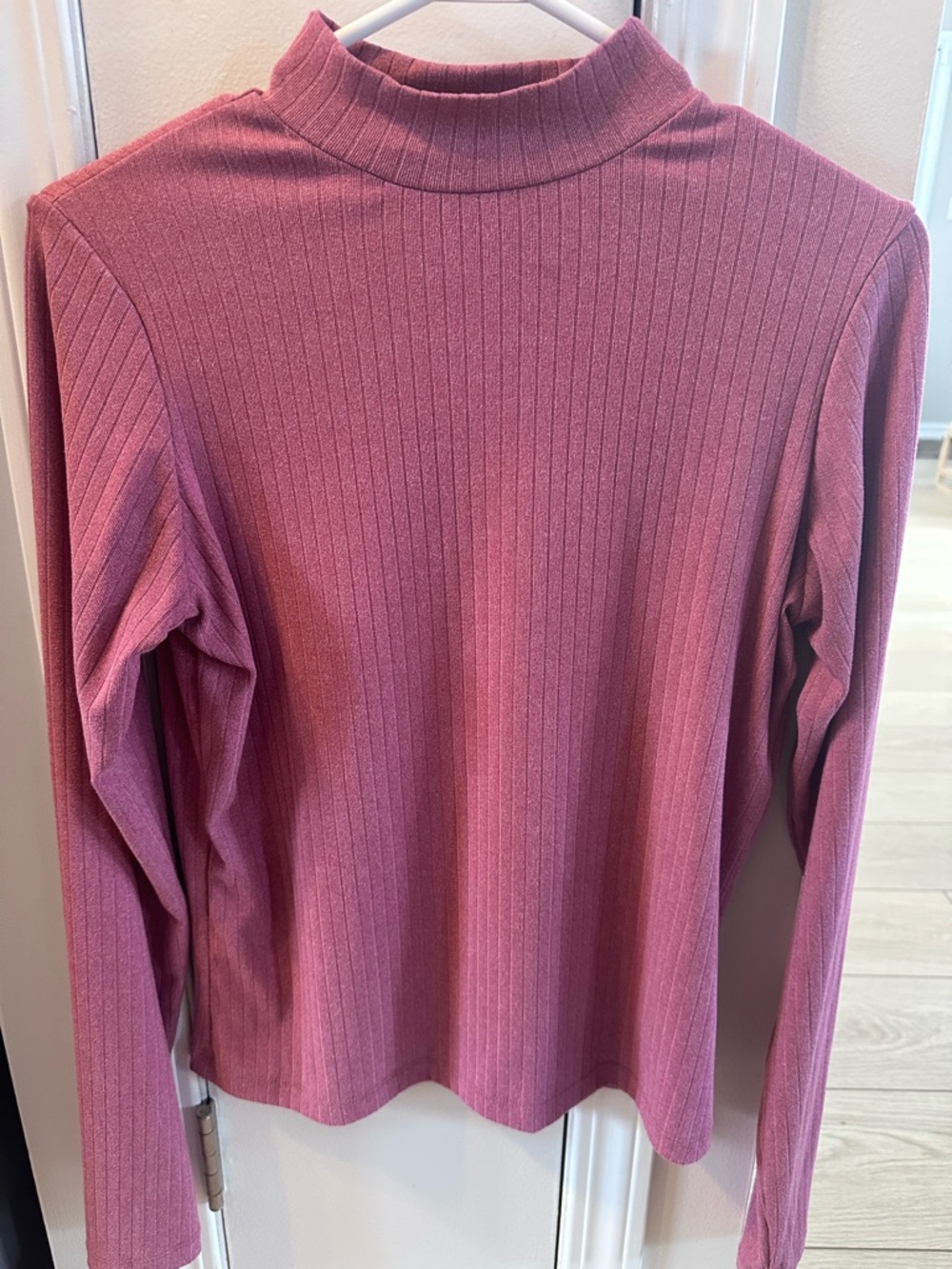 Daily Ritual Women's Pink Ribbed Top - Picture 3 of 7